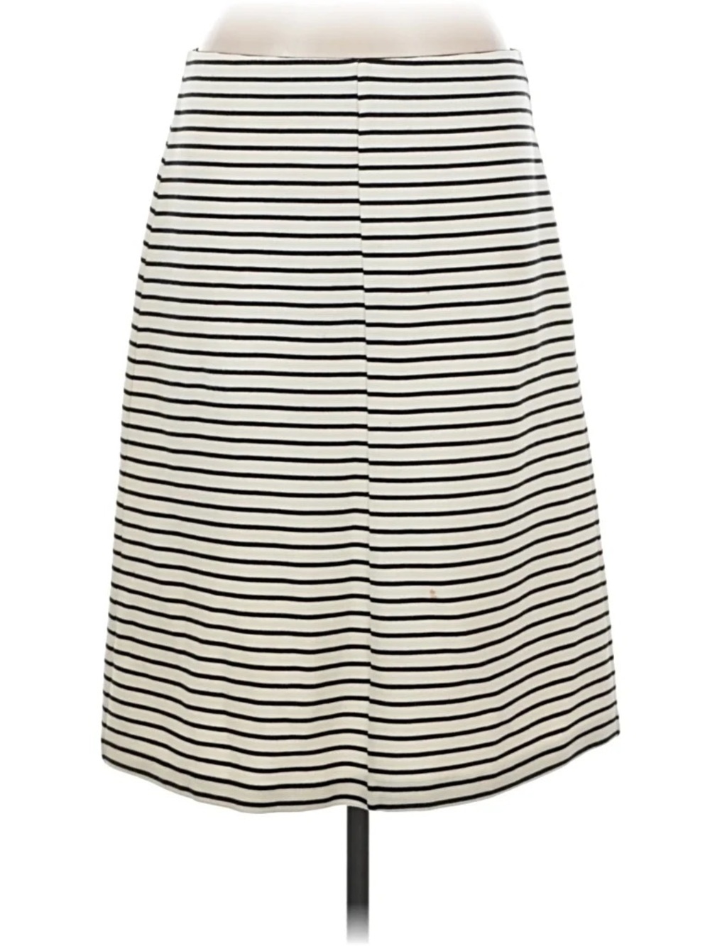 Classic Black & White Striped A-Line Skirt